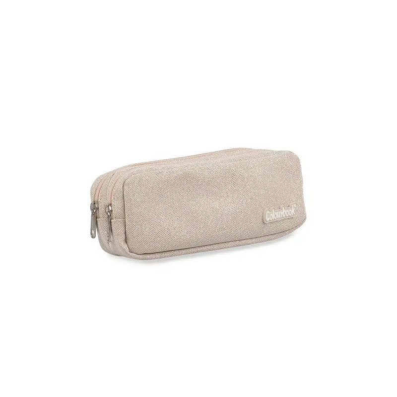 Astuccio bustina 2 zip Colourbook glitter oro