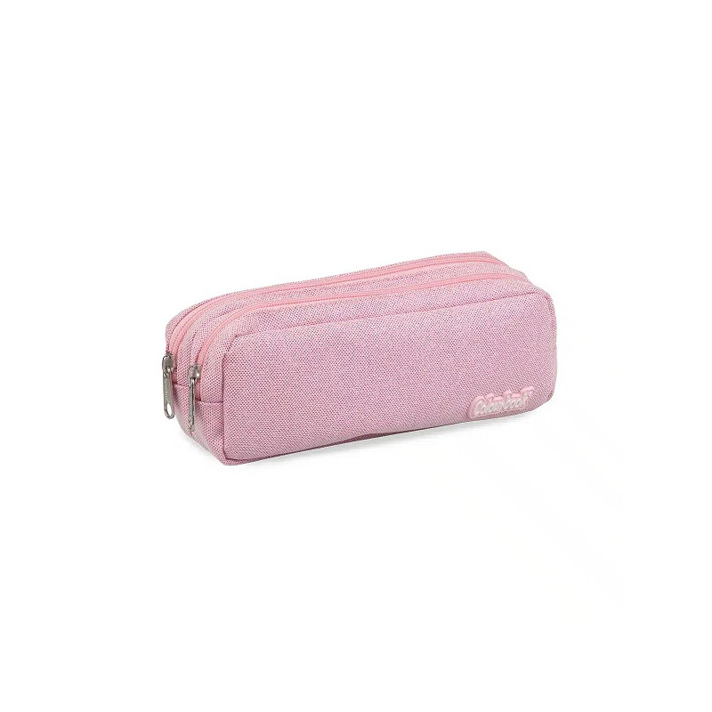 Astuccio bustina 2 zip Colourbook glitter rosa