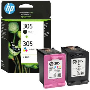 Cartuccia HP n.305 nero + colore originale