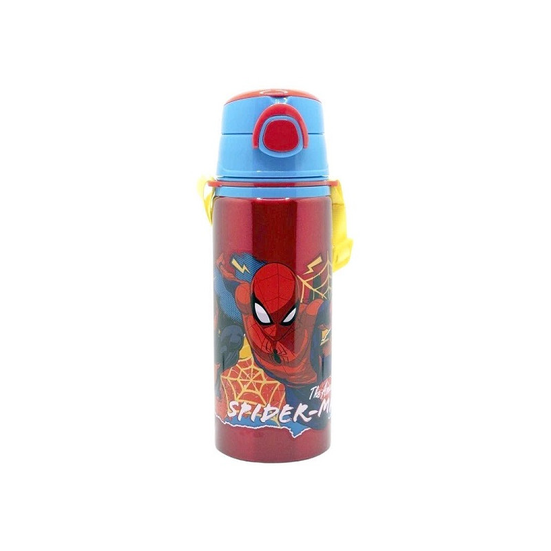 Borraccia Spiderman con beccuccio e tracolla 730ml