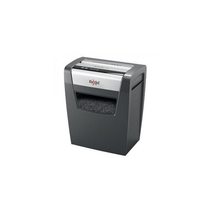 Distruggidocumenti Momentum X410-distrugge fino a 10 fogli per volta con un ciclo di lavoro continuo di 6 minuti ed un design so