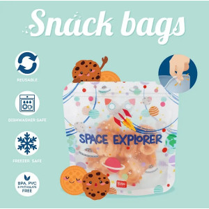 Buste porta snack - Space - cf.3 pz - Legami
