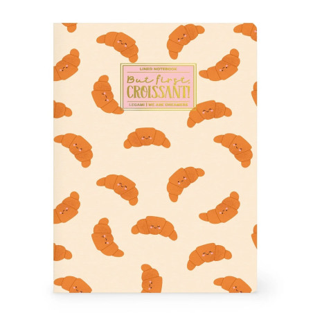 Quaderno a Righe B5 con Copertina Rigida Illustrata - Croissant - LEGAMI