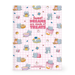 Quaderno a Righe B5 con Copertina Rigida Illustrata - Kitty - LEGAMI