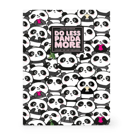 Quaderno a Righe B5 con Copertina Rigida Illustrata - Panda - LEGAMI