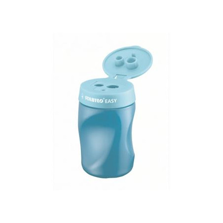 Temperamatite con serbatoio ergonomico per destrosi azzurro