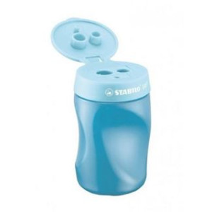 Temperamatite con serbatoio ergonomico per mancini azzurro