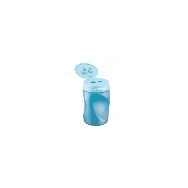 Temperamatite con serbatoio ergonomico per mancini azzurro