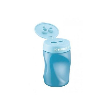 Temperamatite con serbatoio ergonomico per mancini azzurro