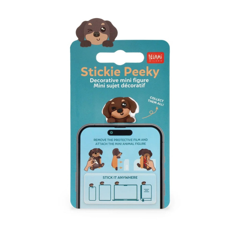 Figura Decorativa Adesiva - Stickie Peeky - Dog - legami