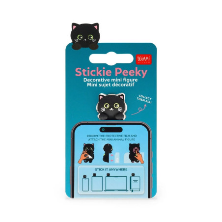 Figura Decorativa Adesiva - Stickie Peeky - Kitty - legami
