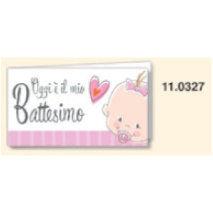 Biglietti bomboniere prefustellati nascita/battesimo 100pz