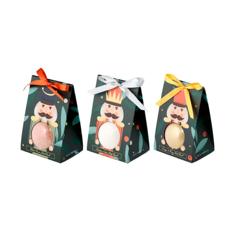 Bombe da bagno Natalizie Confezione Regalo - Schiaccianoci - Espositore da 9