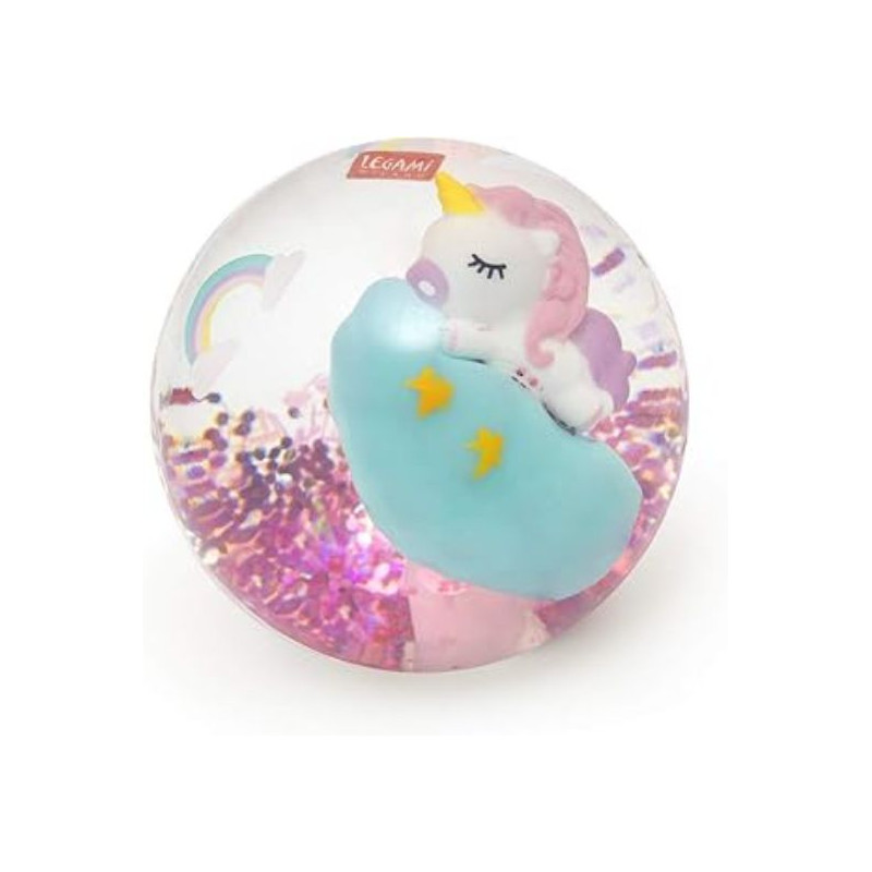 Pallina rimbalzina Liht-up bouncy ball unicorn- Legami