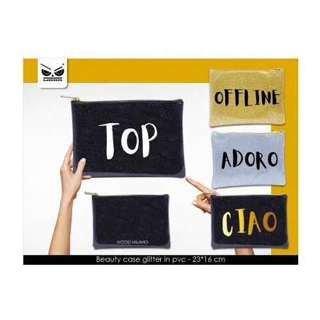 Pochette Astuccio bustina beauty glitter