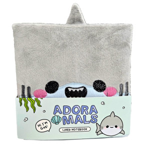Quaderno con copertina peluche - squalo