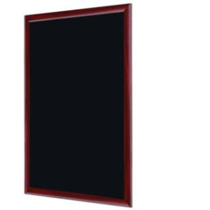 Lavagna nera da parete in ardesia con rifiniture in legno 60x90