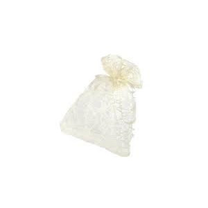Sacchetti da confetti bomboniere rete bianco 10x15cm 3pz