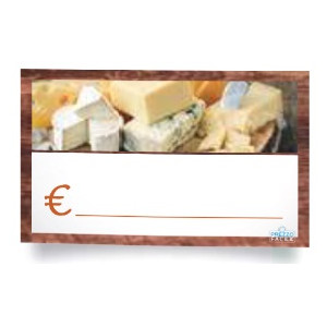 Segnaprezzo in PPL cancellabile 10pz con pennarello formaggi 100x60