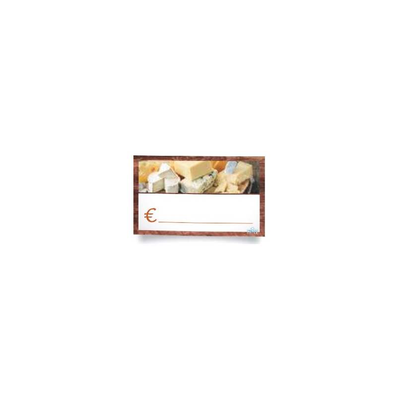 Segnaprezzo in PPL cancellabile 10pz con pennarello formaggi 100x60