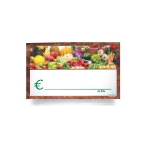 Segnaprezzo in PPL cancellabile 10pz con pennarello frutta 100x60