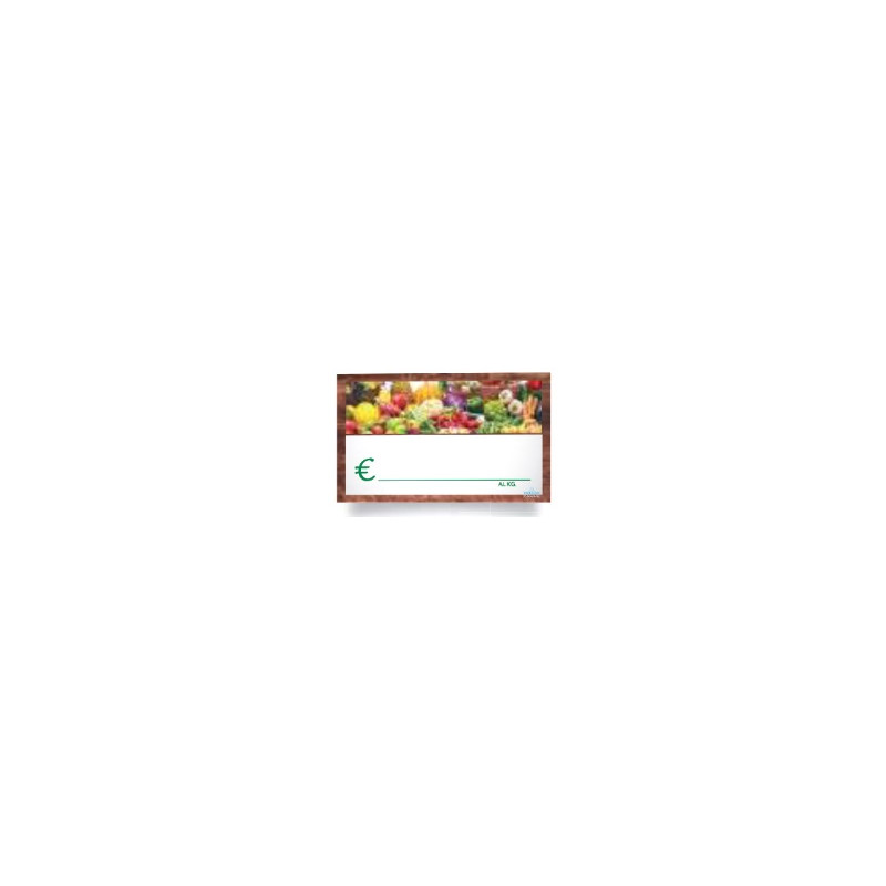 Segnaprezzo in PPL cancellabile 10pz con pennarello frutta 100x60
