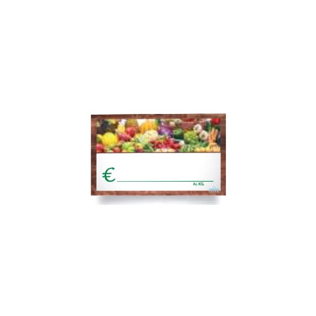 Segnaprezzo in PPL cancellabile 10pz con pennarello frutta 100x60