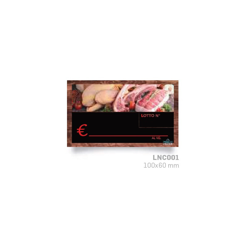 Segnaprezzo in PPL legno nero cancellabile 10pz con pennarello carne 100x100