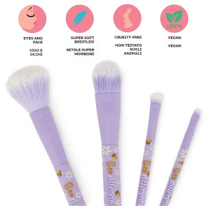 Set di 4 Pennelli per il Trucco Bee - Oh My Glow! - Legami