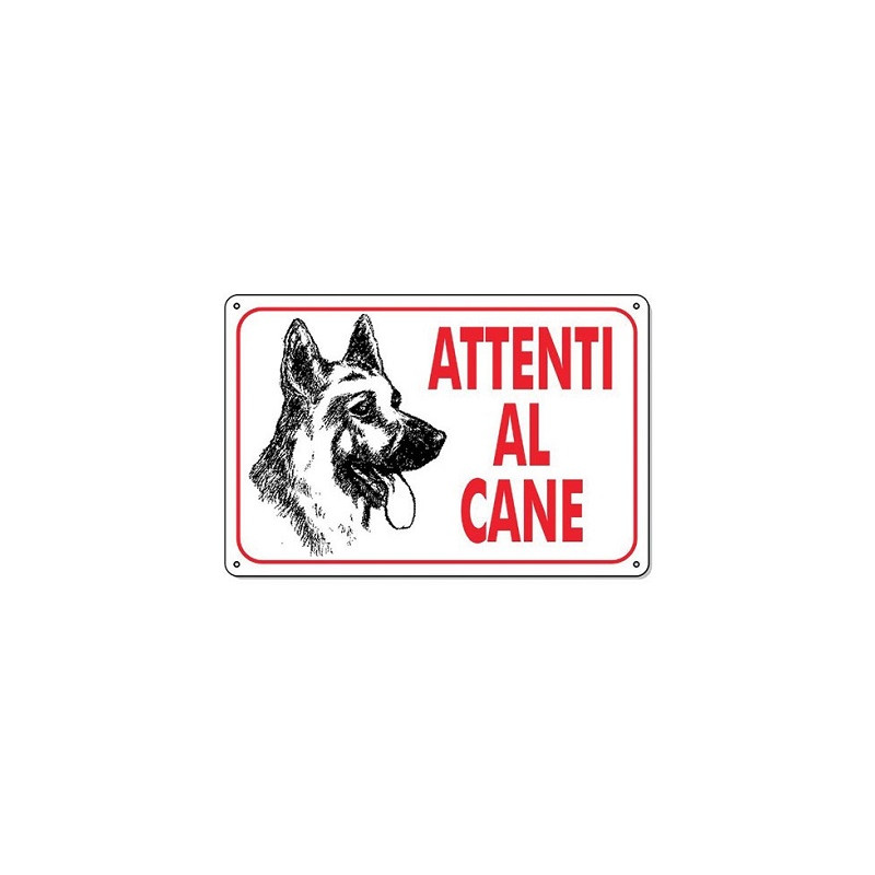 Targa Attenti al cane in PVC