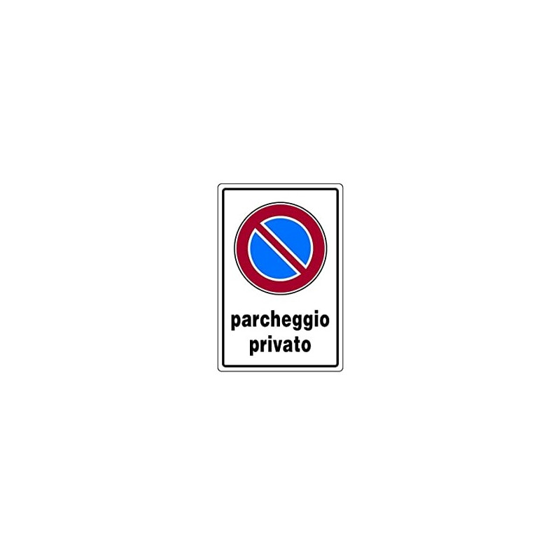 Targa divieto di sosta parcheggio privato in PVC