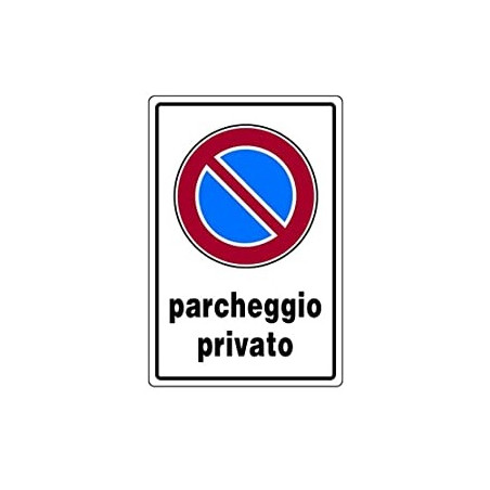 Targa divieto di sosta parcheggio privato in PVC