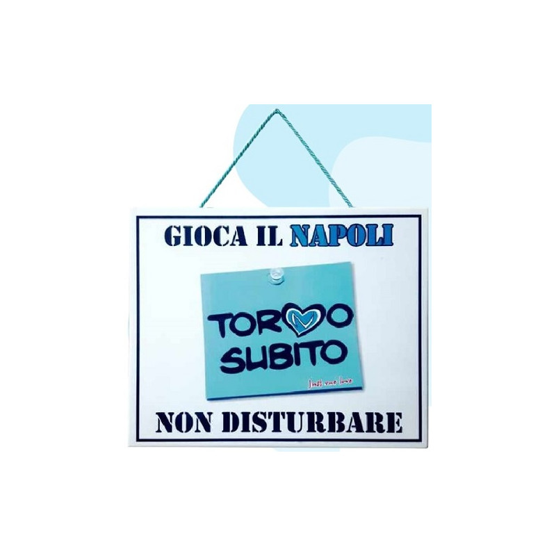 Targa torno subito 18x22,5cm NAPOLI Napolimania