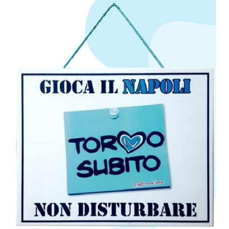 Targa torno subito 18x22,5cm NAPOLI Napolimania