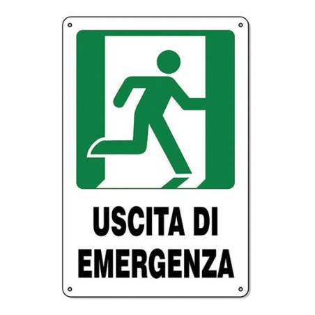 Targa Uscita d'emergenza destra in PVC