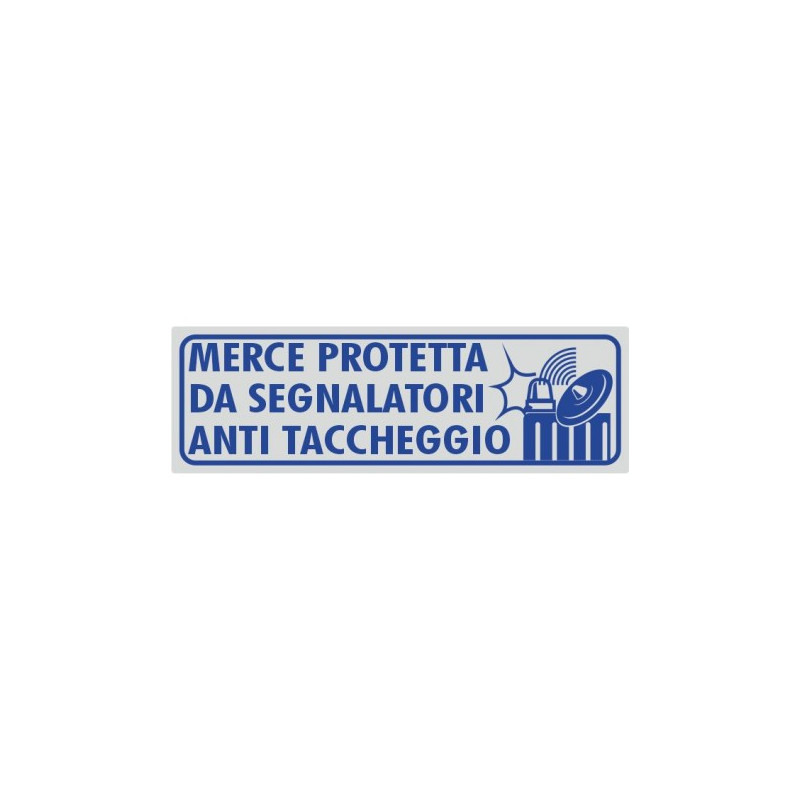 Targhette adesive  merce protetta da antitaccheggio