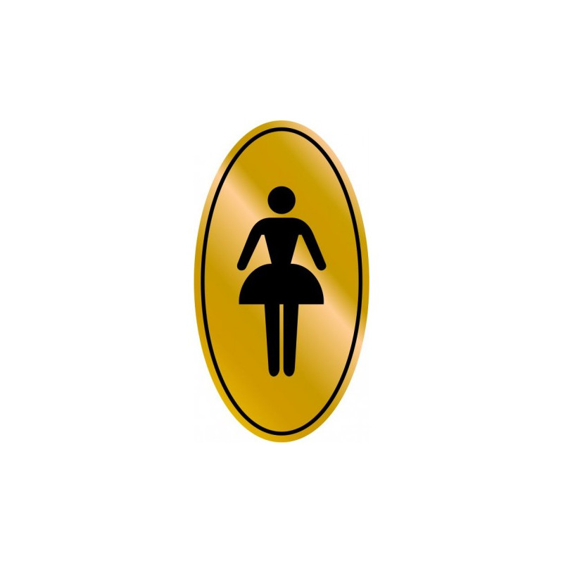 Targhette adesive resinate oro  figura donna