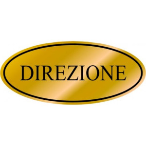 Targhette adesive resinate oro direzione