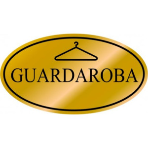 Targhette adesive resinate oro guardaroba