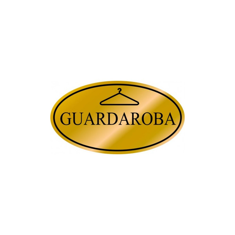 Targhette adesive resinate oro guardaroba