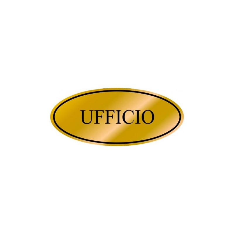 Targhette adesive resinate oro ufficio