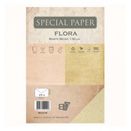 Buste Special Paper Flora beige 12x18 130gr 25pz
