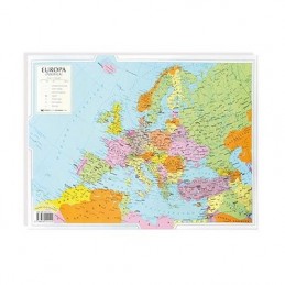 Cartina geografica da banco plastificata Europa A3
